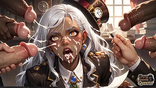 Sinnliche ebenholz-Konformität und dunkel süße büro-dominanz!