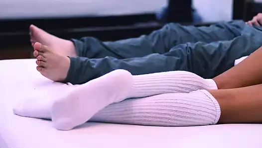 The coach and the football player have sex in his room after a game