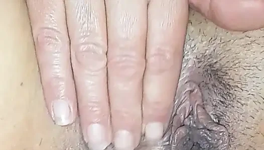 Roma Wife's Homemade Sex Video - Morning Hairy Pussy Showing, Expanding and Fingering Close to Bedroom