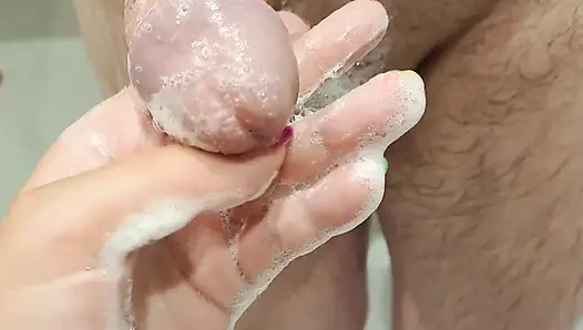 Teen Stepsister Handjob in Bathroom