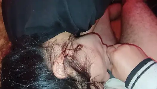Stepdaughter sneaks under the blanket and wakes me up sucking my dick
