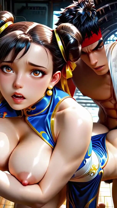 Street Fighter Fuck: Shoryuken up Chun Li's pussy | Clip 1