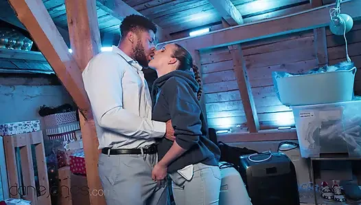 Dane Jones Cheeky thief Gigi Max sucks and rides big black cock hot hardcore interracial sex