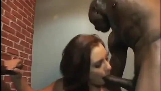 Gorgeous prisoner babe gets double penetration action in prison