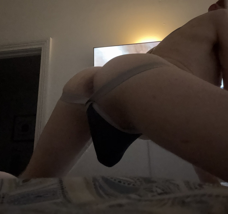 Hungry Bottom Stroking in a Jockstrap