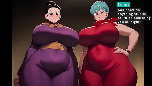 Bulma dan chi-chi gon untuk menggertak