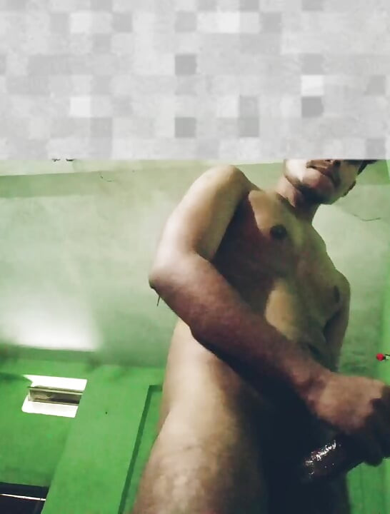 Desi boy big black nude dick masterbating alone