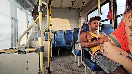 A SHAMELESS COUPLE RIDING IN PUBLIC TRANSPORT AND BACKSEAT PASSENGER FILMING EVERYTHING