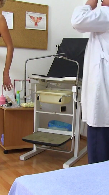 Captivating moment from "Hot skinny milf caught naked in doctor's office with cam"