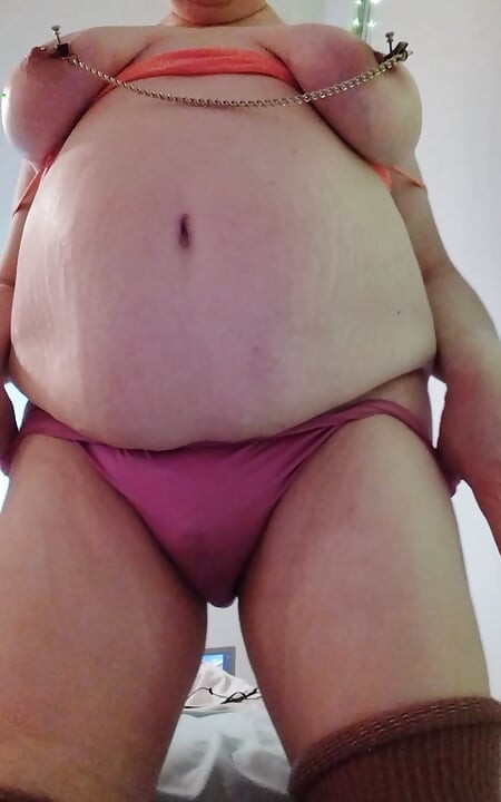 Burgundy Orange and Rose  a Dildo Tits and Chains odyssey