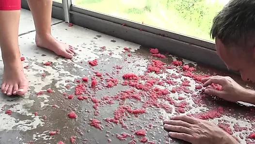 Watermelon feeding!