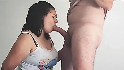 Brunette MILF Sucking Cock