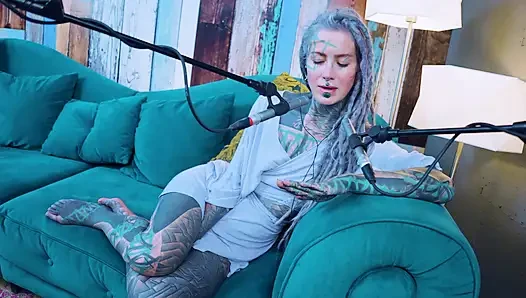 I talk about J - Jelousy - ASMR podcast SFW talking goth skinny girl dreadlocks tattoo model inked girl