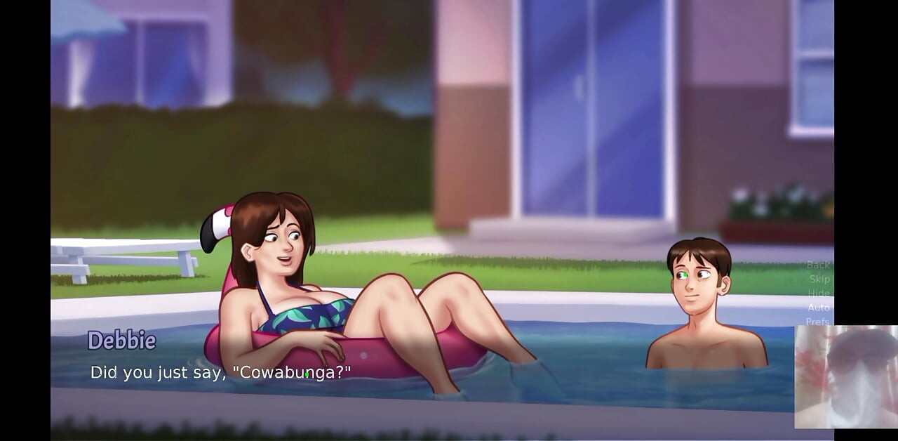 Big boobed MILF Step-Mom was surprised!! I fucked her in the swimming pool.