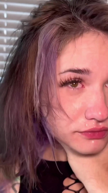 Jaw-dropping moment from "95 Pound First Time Amateur Ally Rough Face Fucking & Pussy Pounded"