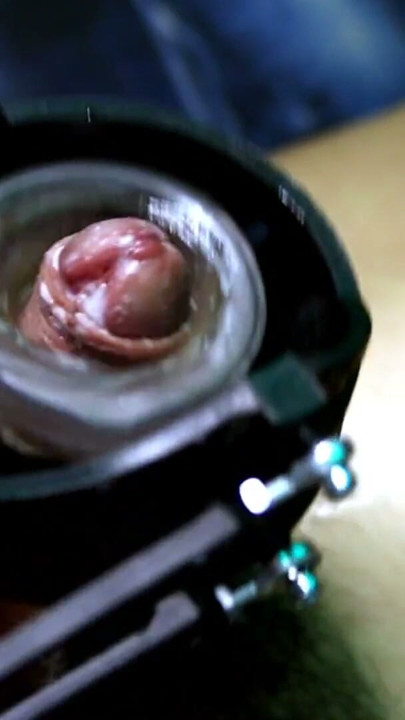 How long can this poor penis withstand the movements of a BDSM machine? | Clip 1