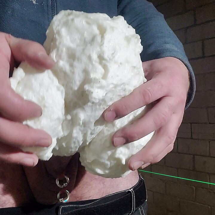 Construction foam on the construction site