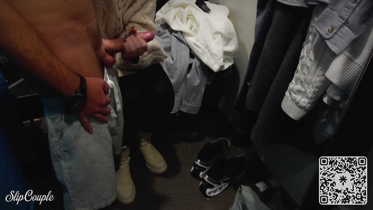 Risky Fitting Room Blowjob While Shopping - She Swallowed Every Drop!
