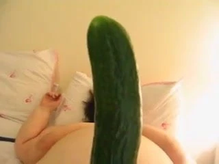 Fucking BBW old flame with cucumber part 2
