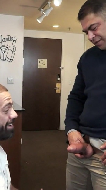 Spectacular moment from "Horny Strong Landlord Makes Desperate Tenant To Pay His Rent"
