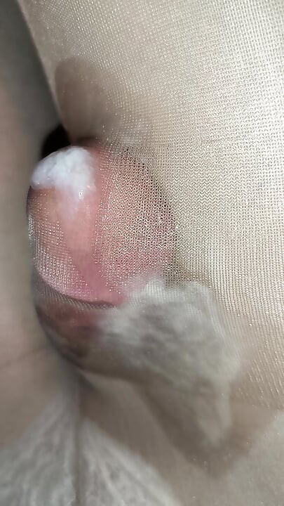 Was spending the night at a classmate's place I opened her closet and found the shiny nude Pantyhose that she had worn to school