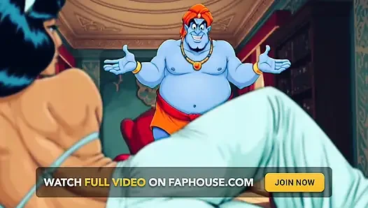 Шлюховатая принцесса и похотливый Джинн потирают лампой