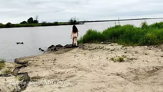 I ran naked to the river and sat on the. It was risky
