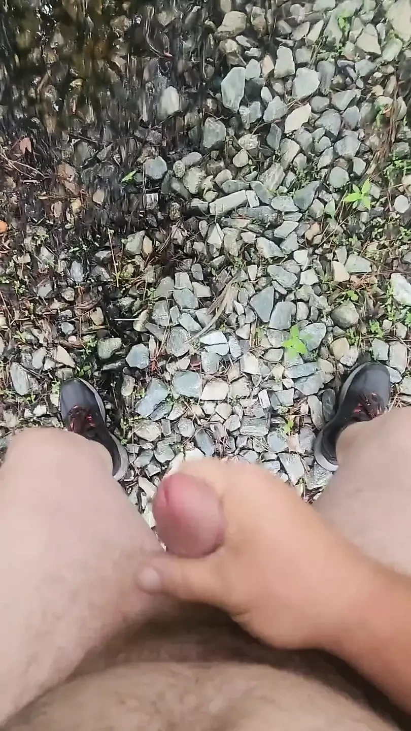 Naked and Jerking in a Random Driveway