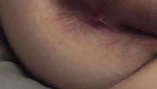 Powerful and smelly fart from BBW wife's hairy anus
