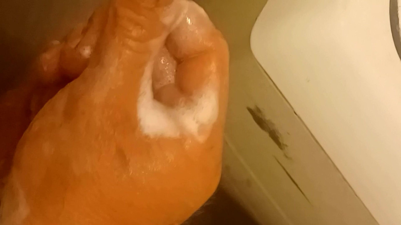 Soapy Wet Cock Stroking – Slow Close-up Handjob
