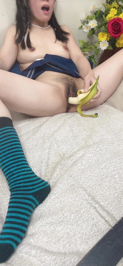 amazing real banana fucking hana pussy so sweet video | Clip 1