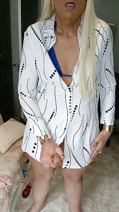 In a Cute New Little Dress Showing off My Pussy, with a Surprise at the End.