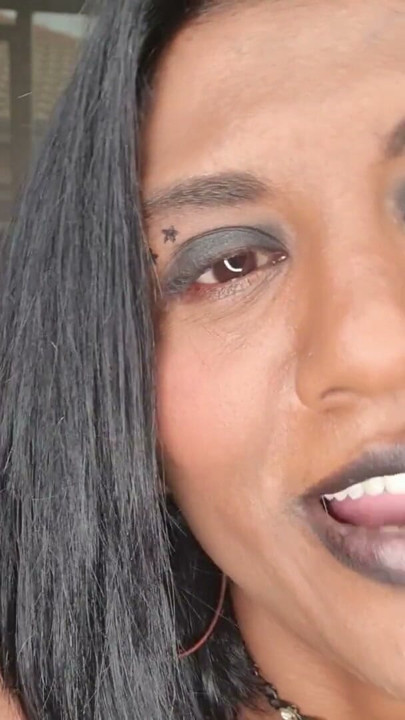 Desi slut dirty talking while playing, displaying her tongue and soft lips | Clip 1