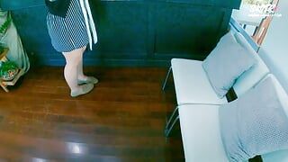 I Control Her Pussy in Public - She Moans and Is Embarassed