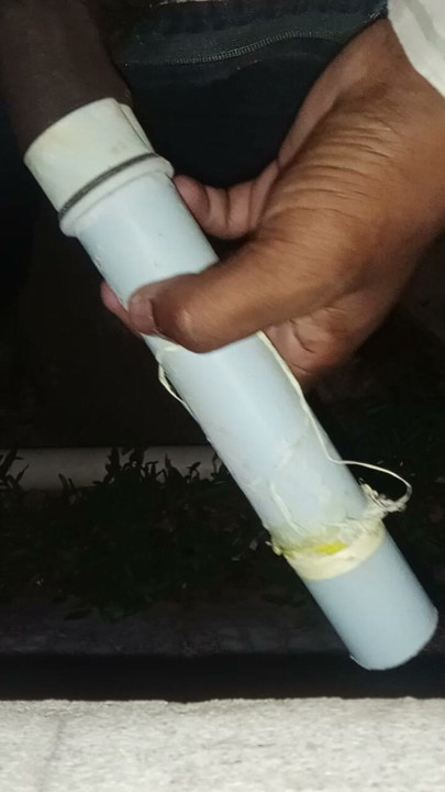 Mastrubation with pipe