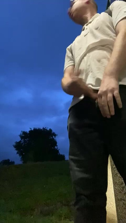 Jerked off at public stop