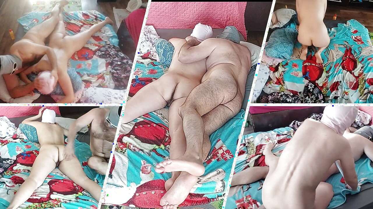 Hot foreplay with a couple, oil massage on the body.