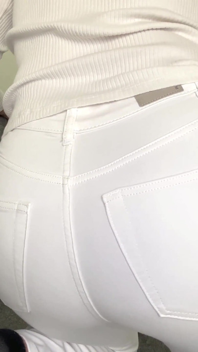 White Jean Couch Fart Destroys