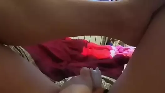 Milf plays with her pussy