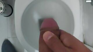 A nice Cumshot early in the morning, big cock masturbation