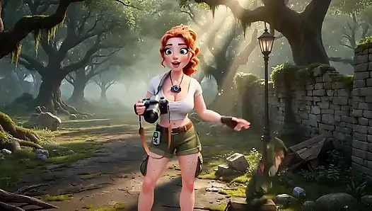 Redhead Street hotographer give me a photo shoot with a blowjob