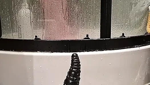 washes her toys and her body