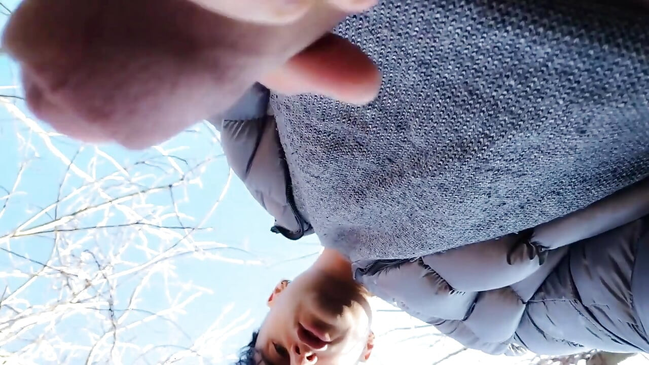 Jerk off Outside - POV View From Below