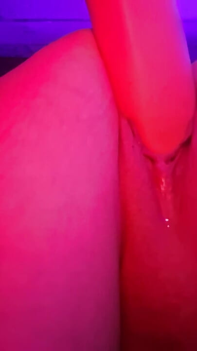 Big pink dildo fun