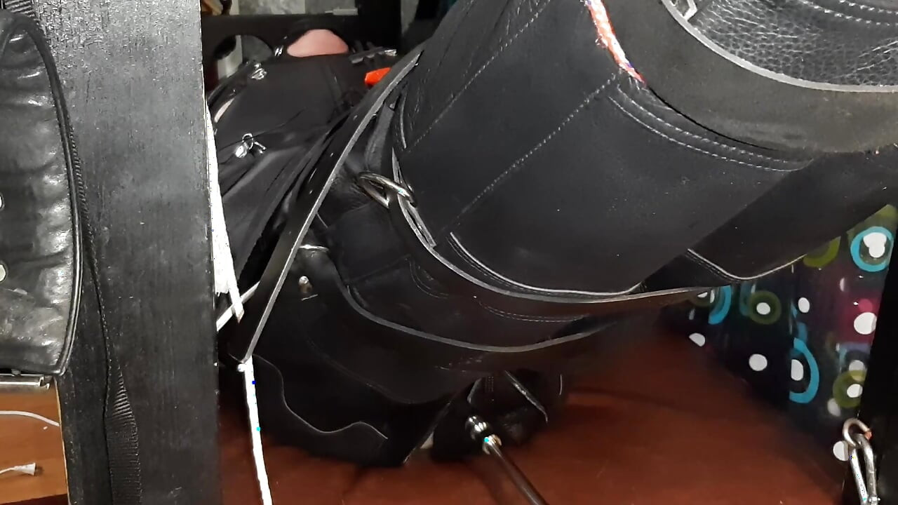 Leather Bondage and Machine Fuck by Mistress LDC