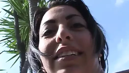 Sweet Pussy And Ass Impaled With Stiff Black Rod