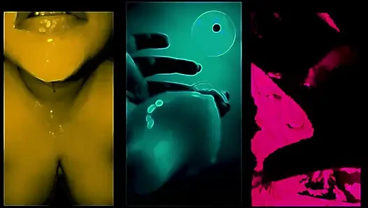 Cei seksi lagi asik muasin dirinya sendiri dengan kondom sampai kering
