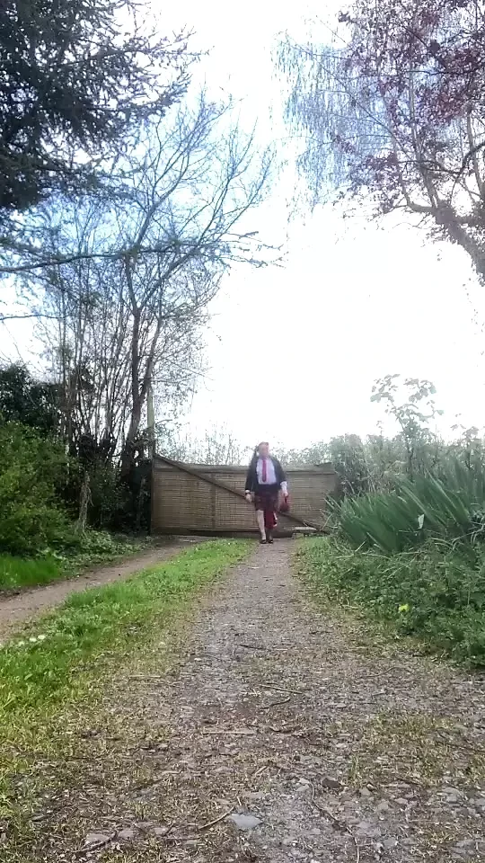In an outfit with a skirt with flowers for an evening