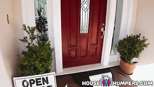 Hailey Rose Recently Divorced Busty Homeowner Proposes Sex Tape & Gets Tag Teamed by Two Guys at Open House