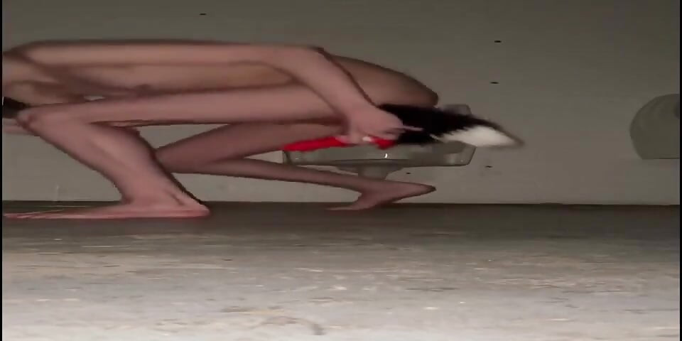Fucking Myself in a Park Bathroom While College Jocks Play Outside!
